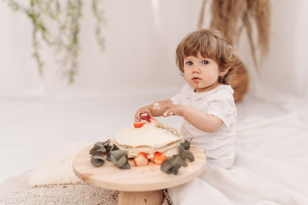 Milchbad Fotoshooting zum ersten Geburtstag